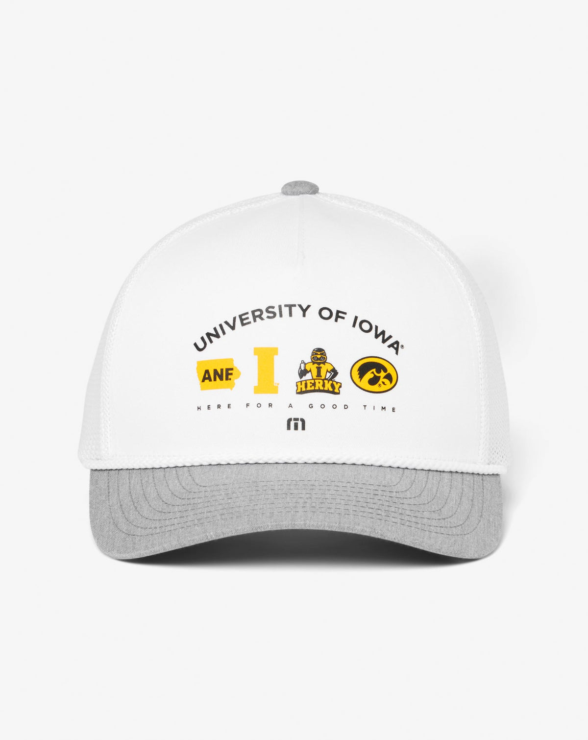 Iowa Defensive Line Snapback Hat White | Travis Mathew Discount