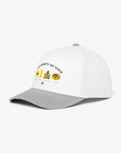 Iowa Defensive Line Snapback Hat White | Travis Mathew Discount