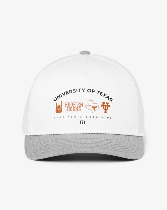 UT Austin Defensive Line Snapback Hat White | Travis Mathew Popular