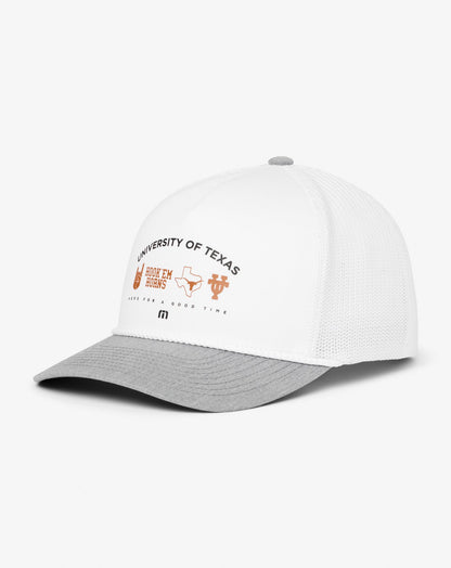 UT Austin Defensive Line Snapback Hat White | Travis Mathew Popular