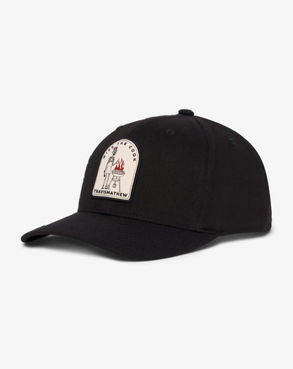 Bonfire Nights Snapback Hat Black | Travis Mathew Premium
