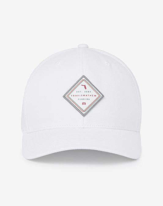 Loan Shark Snapback Hat White | Travis Mathew Signature