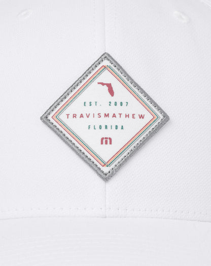 Loan Shark Snapback Hat White | Travis Mathew Signature