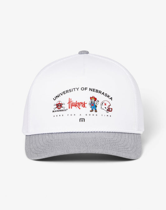 Nebraska Defensive Line Snapback Hat White | Travis Mathew Customer Favorite