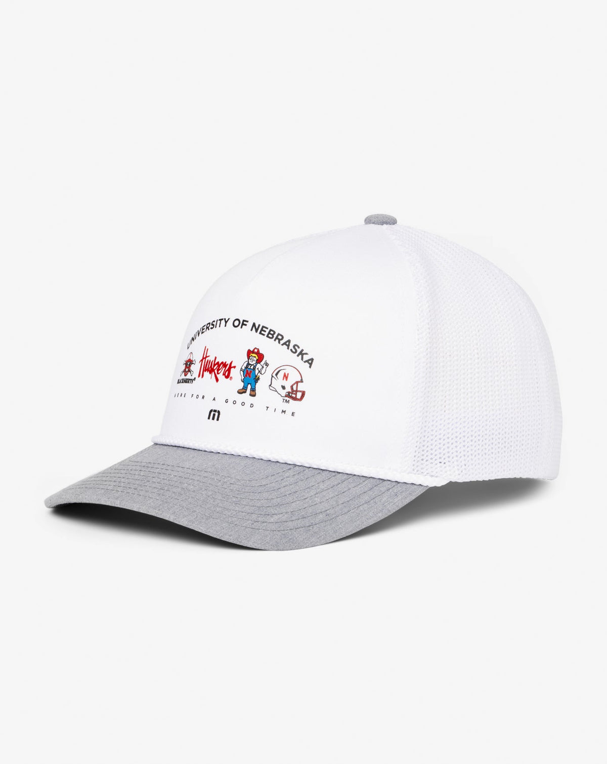 Nebraska Defensive Line Snapback Hat White | Travis Mathew Customer Favorite