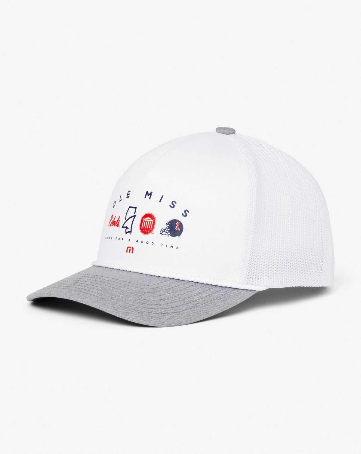 Mississippi Defensive Line Snapback Hat White | Travis Mathew Sale