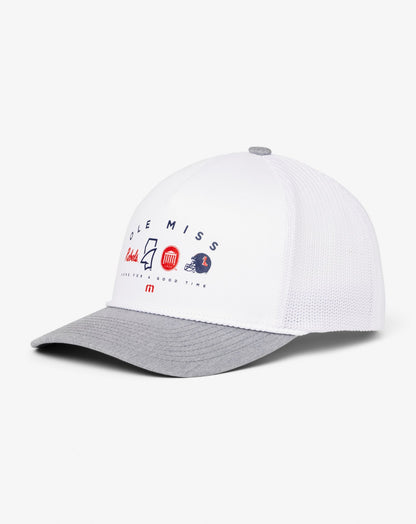 Mississippi Defensive Line Snapback Hat White | Travis Mathew Sale