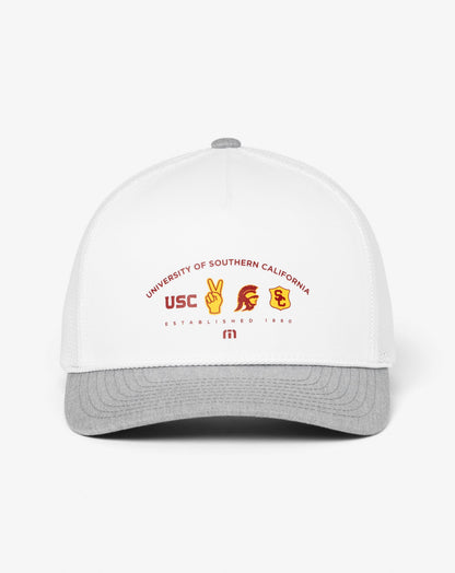 USC Defensive Line Snapback Hat White | Travis Mathew Signature