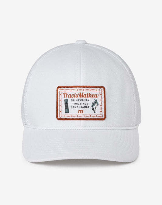 Haupaia Pie Snapback Hat White | Travis Mathew Exclusive