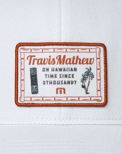 Haupaia Pie Snapback Hat White | Travis Mathew Exclusive