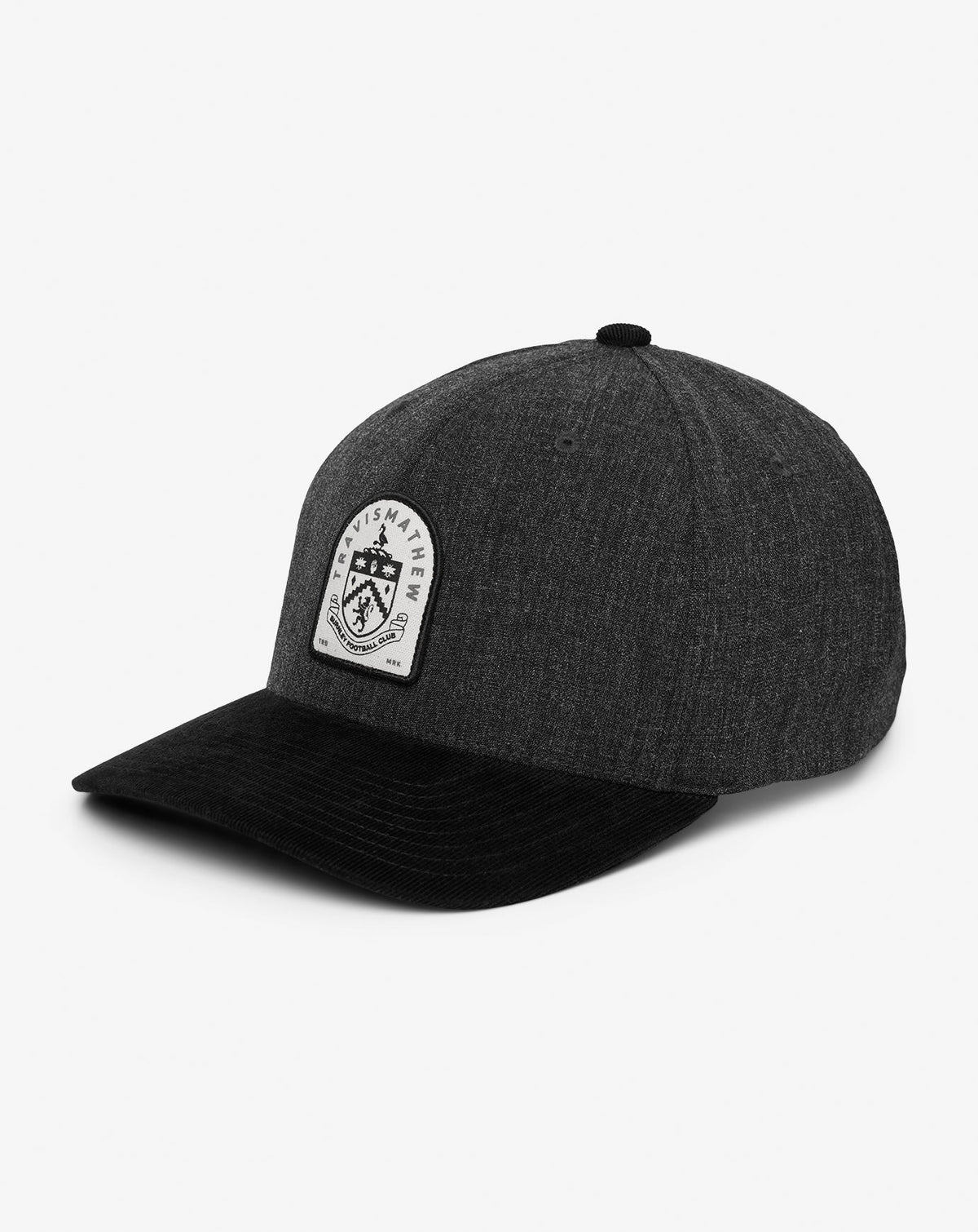 Burnley Rustic Road Snapback Hat Black | Travis Mathew Great Value