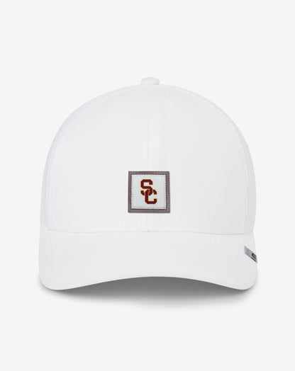 USC Leather Patch Snapback Hat White | Travis Mathew Popular