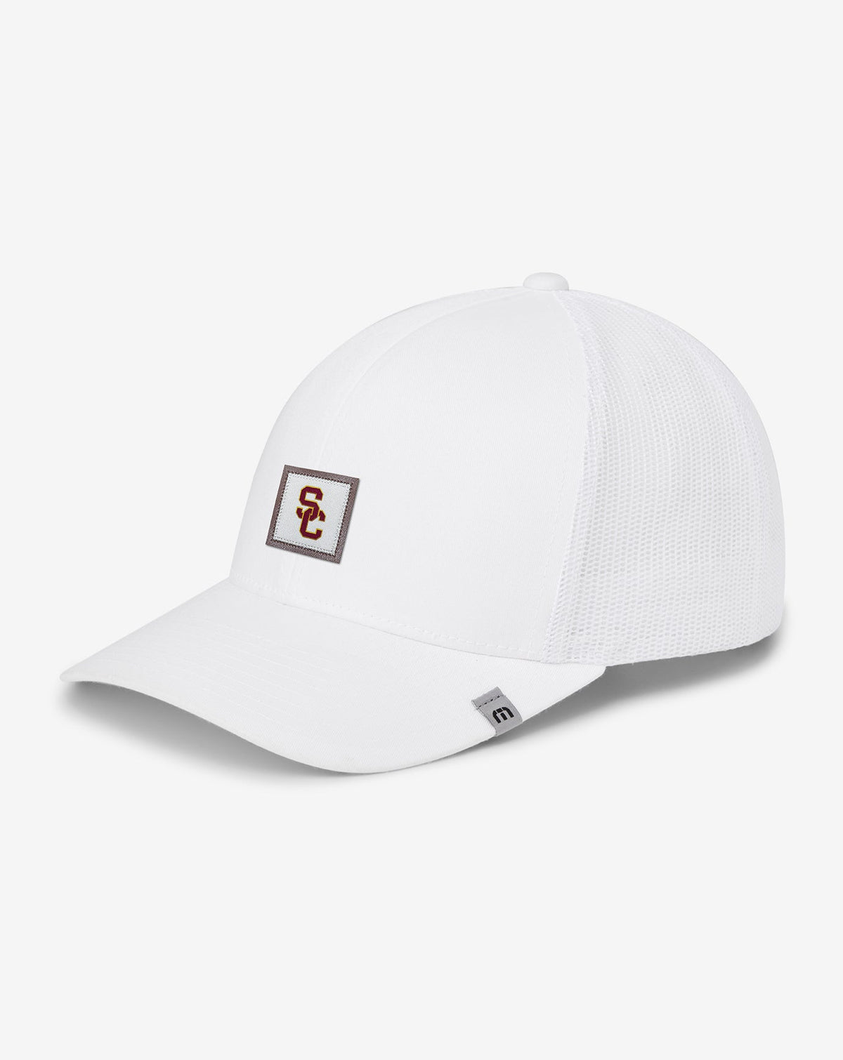 USC Leather Patch Snapback Hat White | Travis Mathew Popular