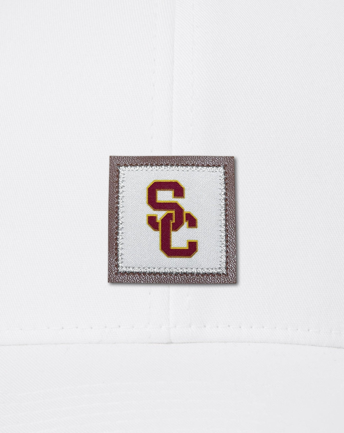 USC Leather Patch Snapback Hat White | Travis Mathew Popular