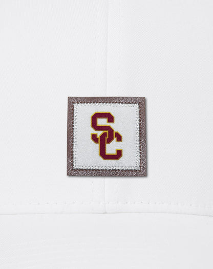 USC Leather Patch Snapback Hat White | Travis Mathew Popular