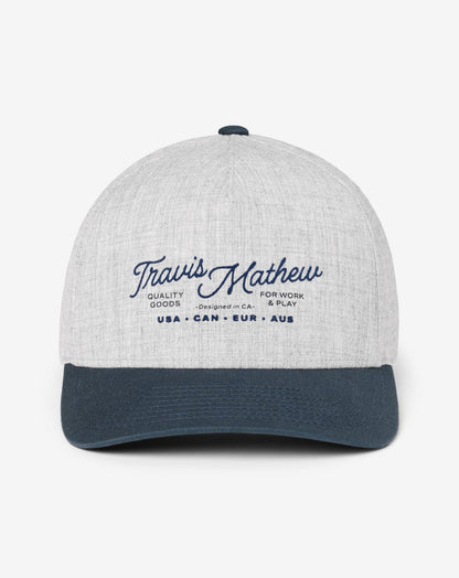 Perfect Plan Snapback Hat Heather Grey | Travis Mathew Customer Favorite