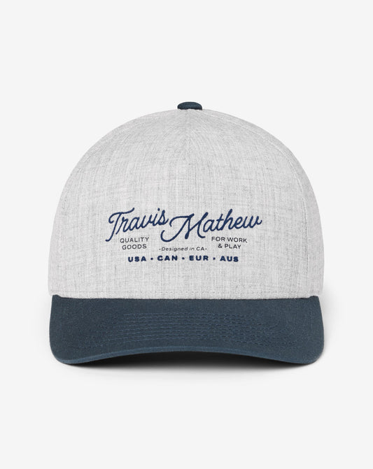 Perfect Plan Snapback Hat Heather Grey | Travis Mathew Customer Favorite
