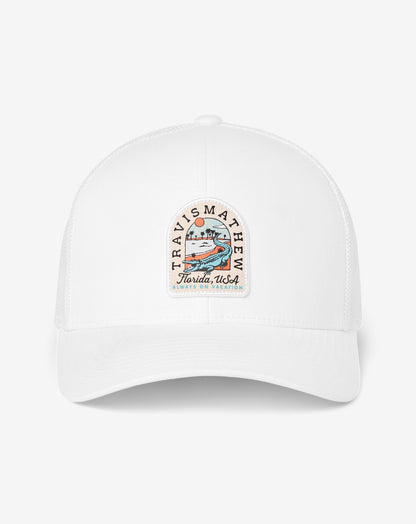 Gator Glade Snapback Hat White | Travis Mathew Deals