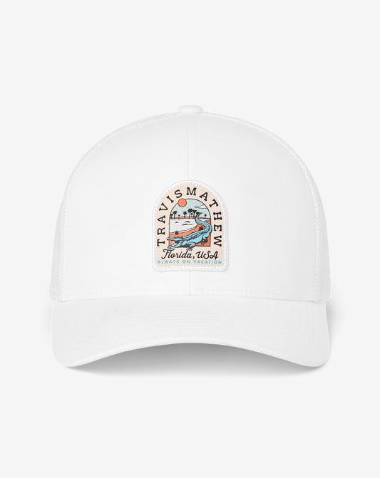 Gator Glade Snapback Hat White | Travis Mathew Deals