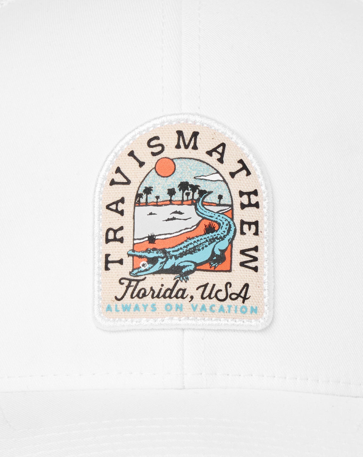Gator Glade Snapback Hat White | Travis Mathew Deals