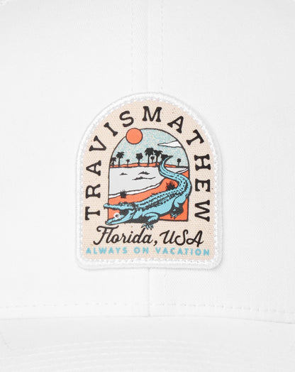 Gator Glade Snapback Hat White | Travis Mathew Deals