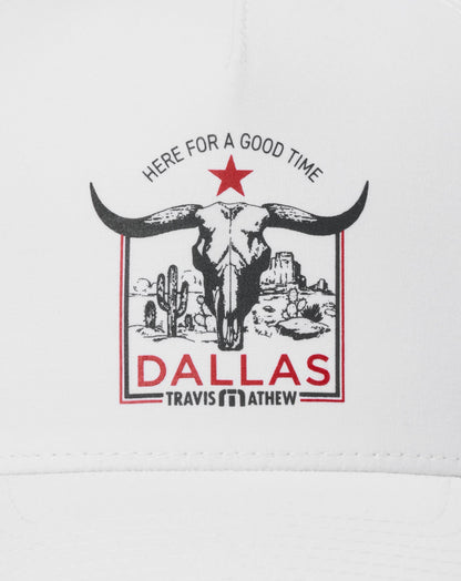 Down South Dallas Snapback Hat White | Travis Mathew Smart Buy