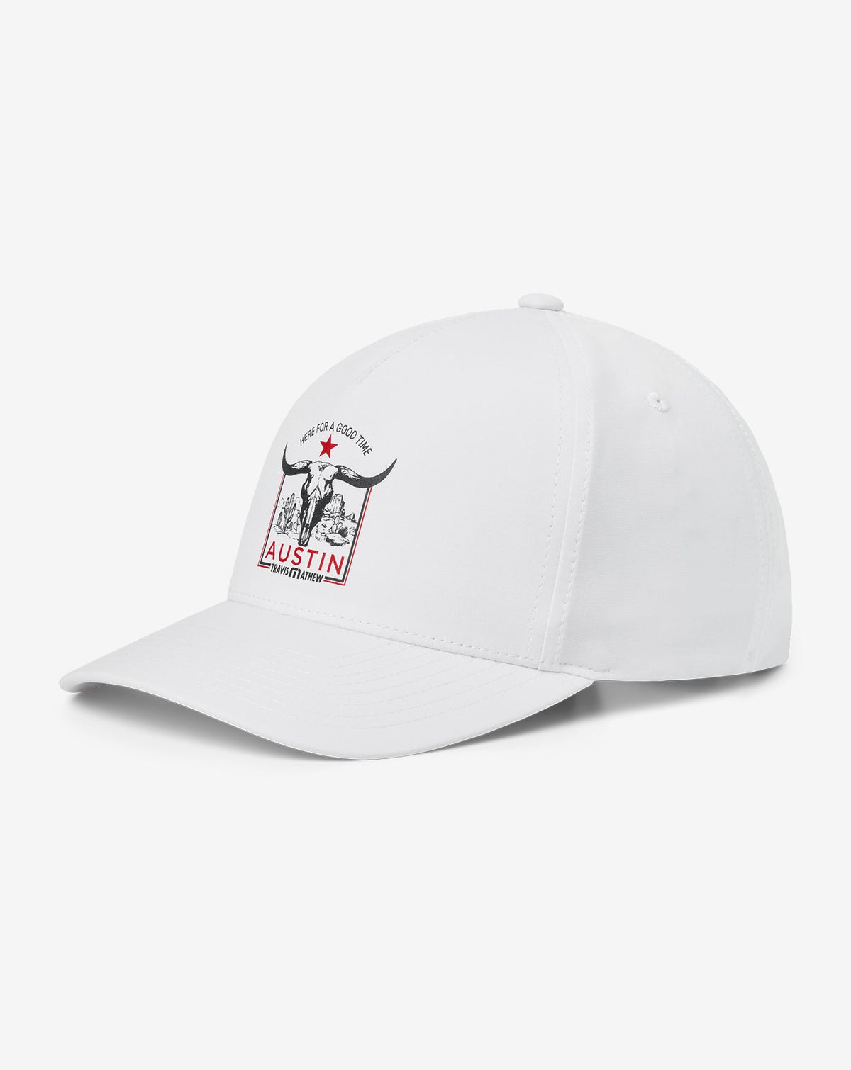 Down South Austin Snapback Hat White | Travis Mathew Essential