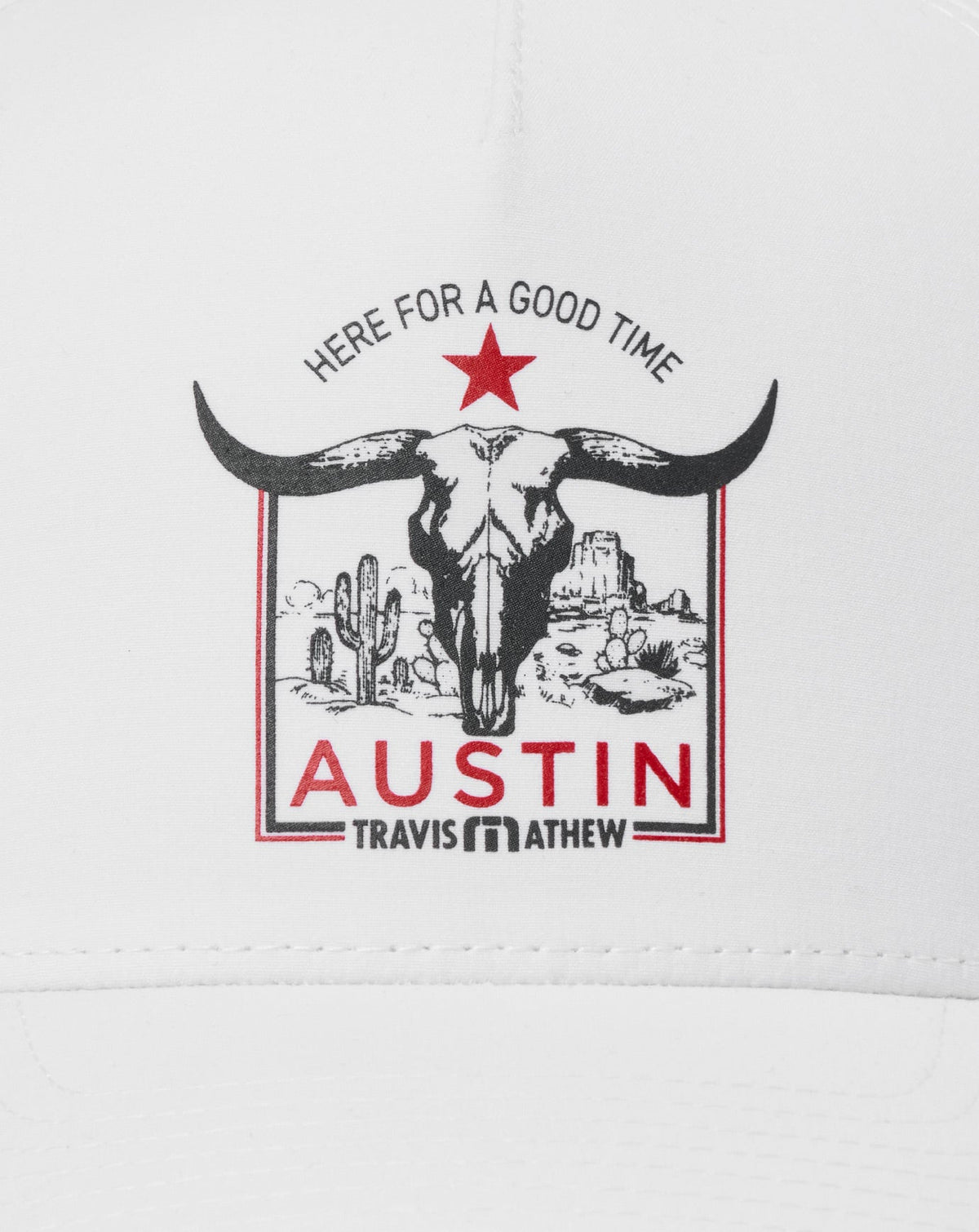 Down South Austin Snapback Hat White | Travis Mathew Essential
