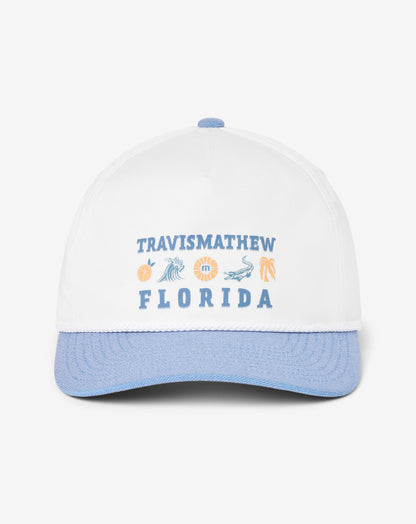 Bring The Sunscreen Snapback Hat White | Travis Mathew Best Seller