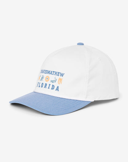 Bring The Sunscreen Snapback Hat White | Travis Mathew Best Seller