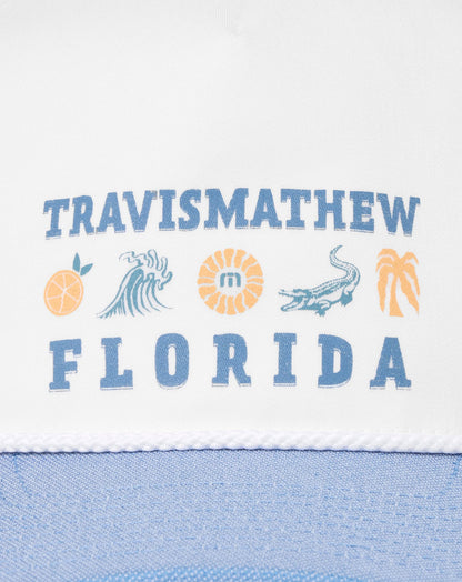 Bring The Sunscreen Snapback Hat White | Travis Mathew Best Seller