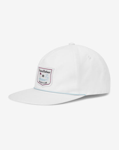 TM Beach Club Snapback Hat White | Travis Mathew Recommended