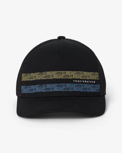 Holding Pattern Snapback Hat Black | Travis Mathew Classic
