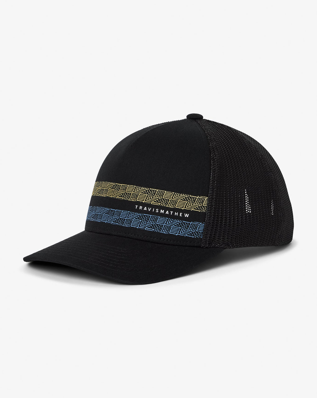 Holding Pattern Snapback Hat Black | Travis Mathew Classic
