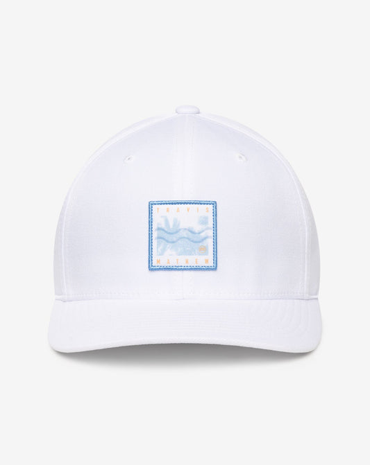 In The Line Up Fitted Hat White | Travis Mathew Latest