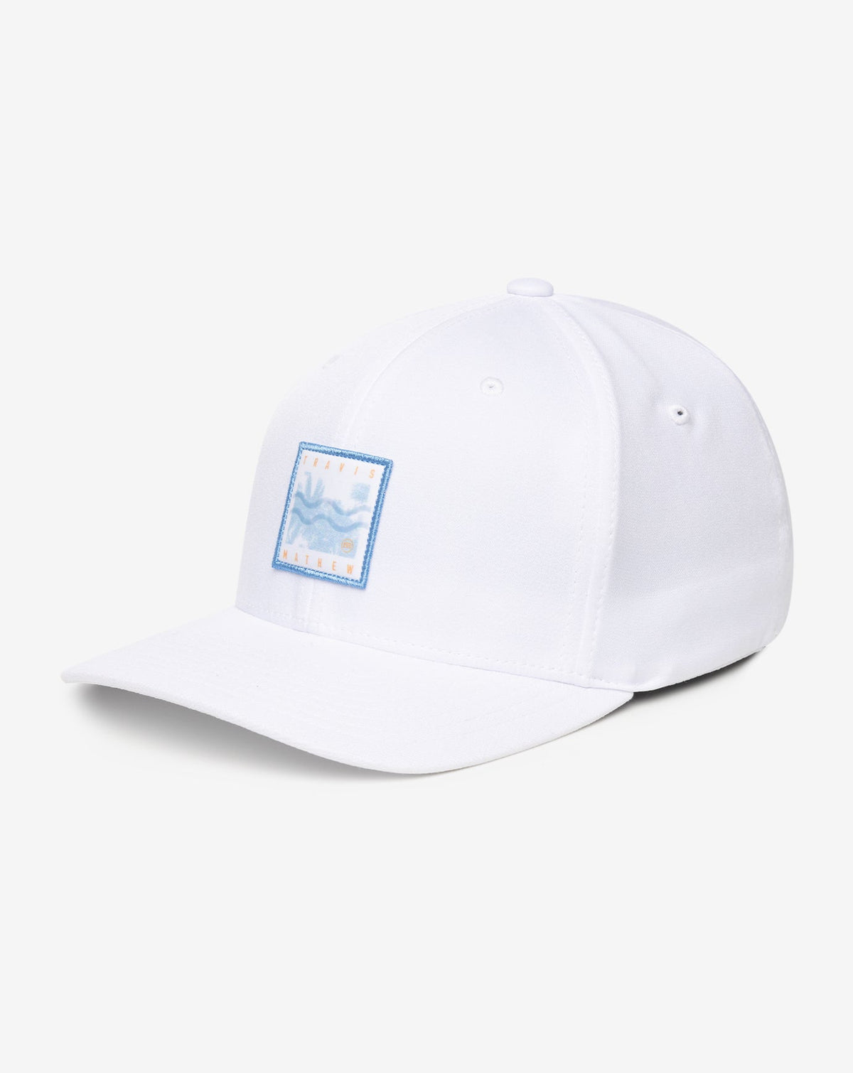 In The Line Up Fitted Hat White | Travis Mathew Latest
