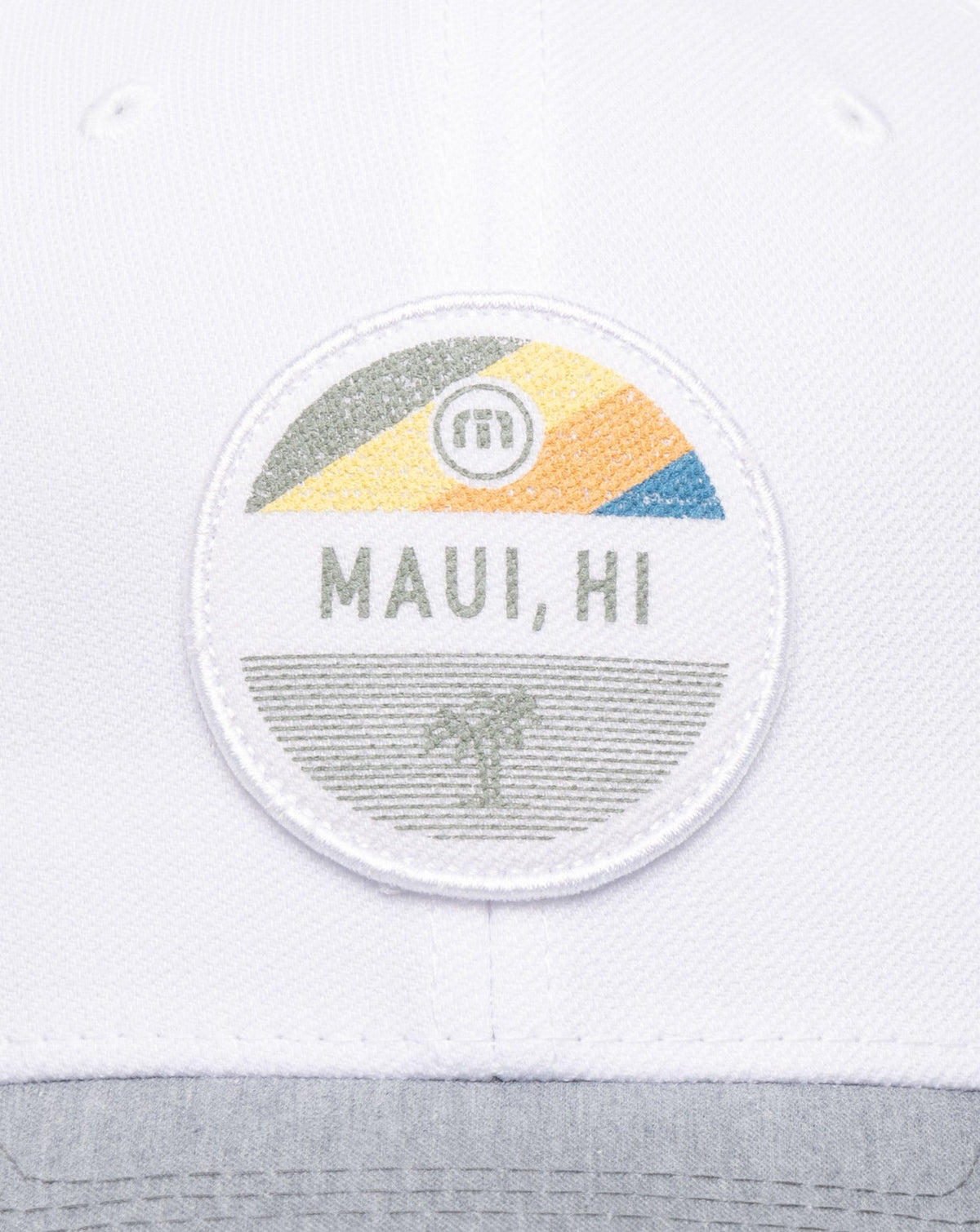 Test The Waters Fitted Hat White | Travis Mathew Best Seller