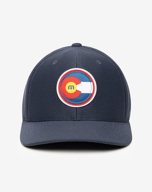 Hop Boulders Fitted Hat Navy | Travis Mathew Best Seller