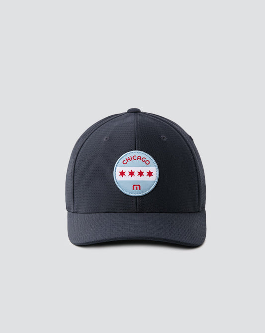 Wonder City Fitted Hat Navy | Travis Mathew Top Pick