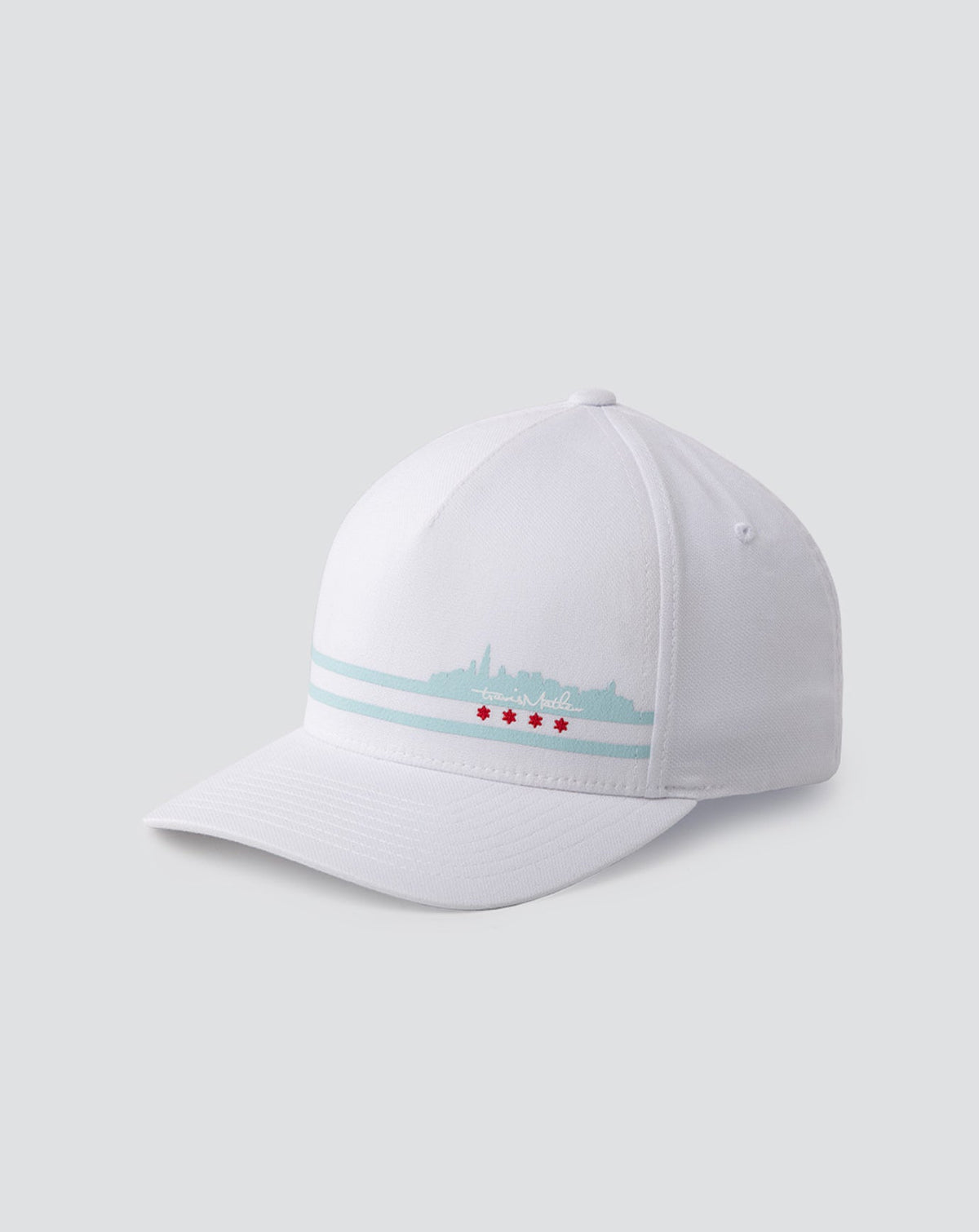 Fosse Fitted Hat White | Travis Mathew New