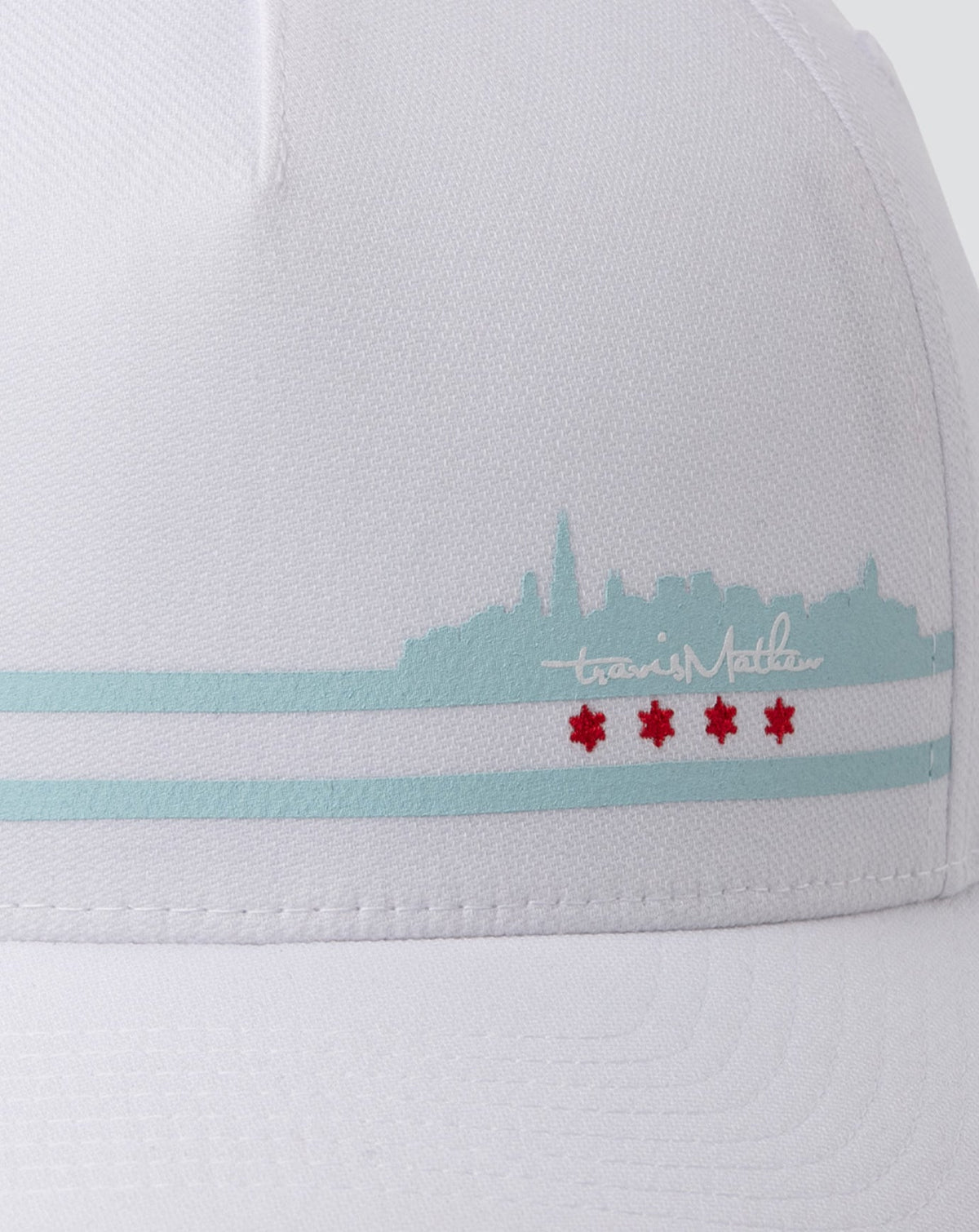 Fosse Fitted Hat White | Travis Mathew New