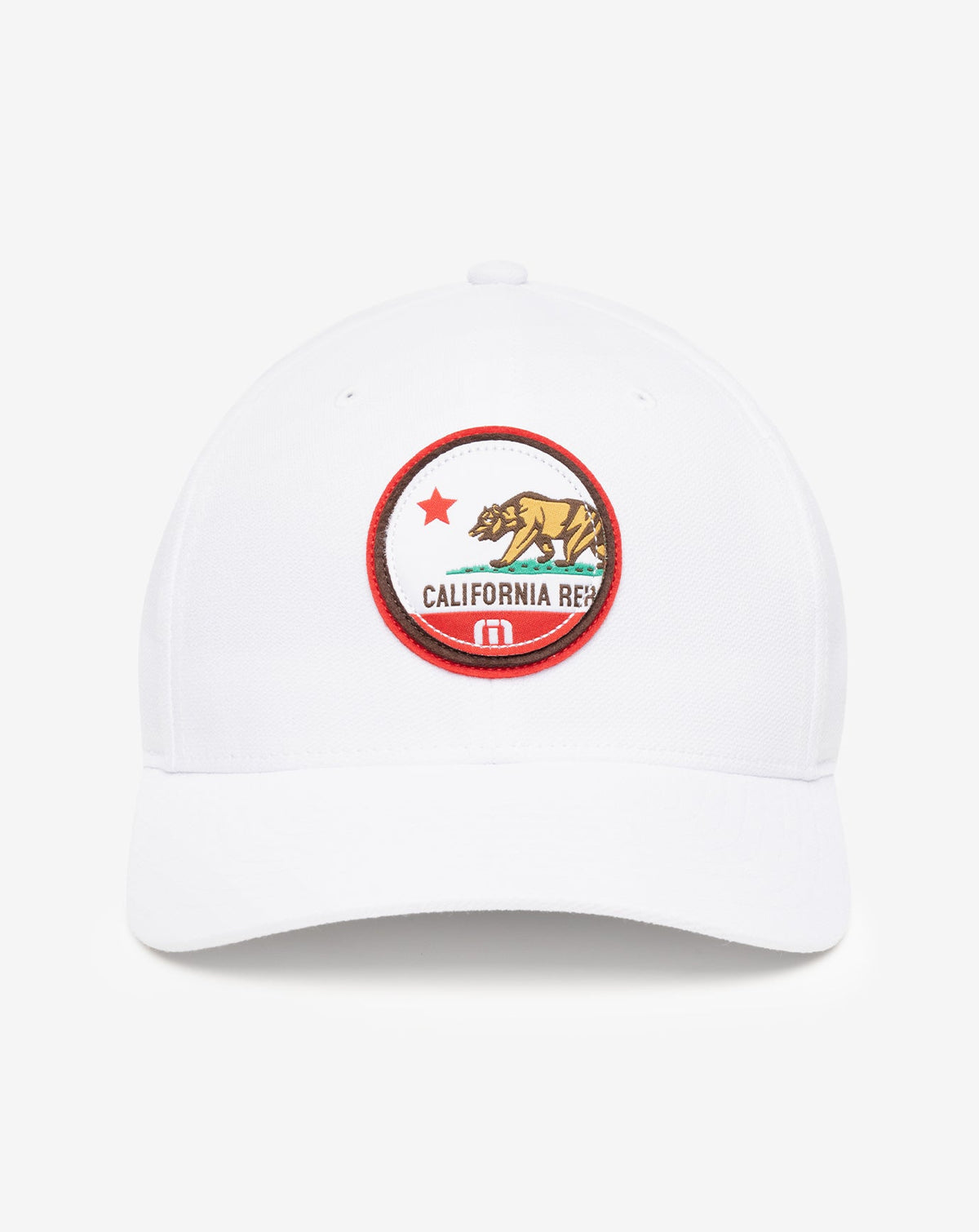 Cali Patch 3.0 Fitted Hat White | Travis Mathew Essential