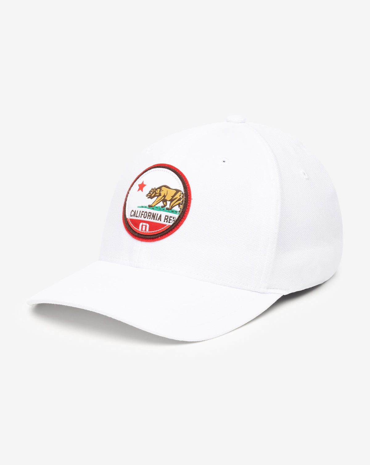 Cali Patch 3.0 Fitted Hat White | Travis Mathew Essential