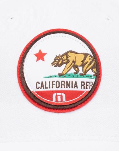 Cali Patch 3.0 Fitted Hat White | Travis Mathew Essential