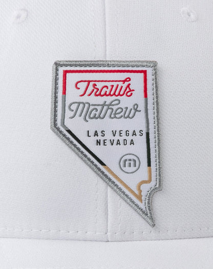 Interstate 15 Fitted Hat White | Travis Mathew Classic