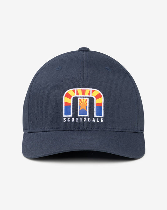 Angels Window Fitted Hat Blue Nights | Travis Mathew Everyday