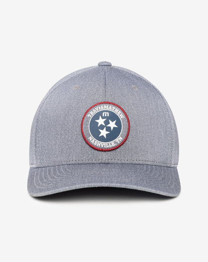 Whiskey Neat Fitted Hat Heather Quiet Shade | Travis Mathew Premium