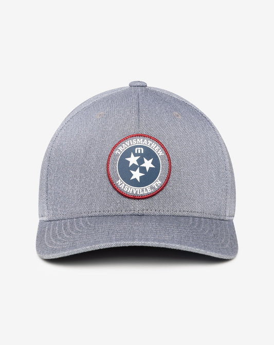 Whiskey Neat Fitted Hat Heather Quiet Shade | Travis Mathew Premium