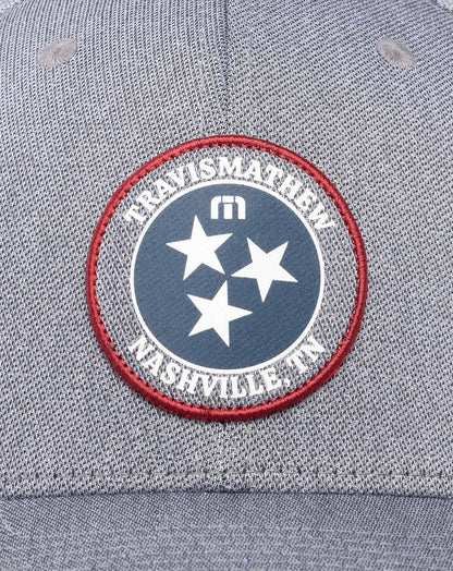 Whiskey Neat Fitted Hat Heather Quiet Shade | Travis Mathew Premium