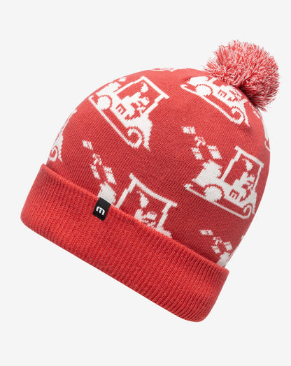 Home Soon Beanie Red | Travis Mathew Great Value